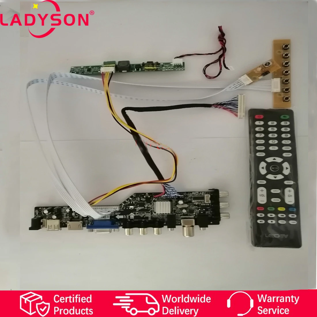 DVB-T2/T DVB-C 3663 комплект для ТВ-монитора LTM230HT05 ЖК-дисплей светодиодный экран HDMI + VGA USB