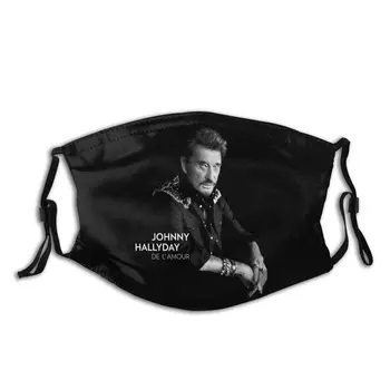 

Johnny Hallyday Non-Disposable Face Mask France Mucisian Dustproof Mask Protection Cover Respirator Mouth Muffle with Filters