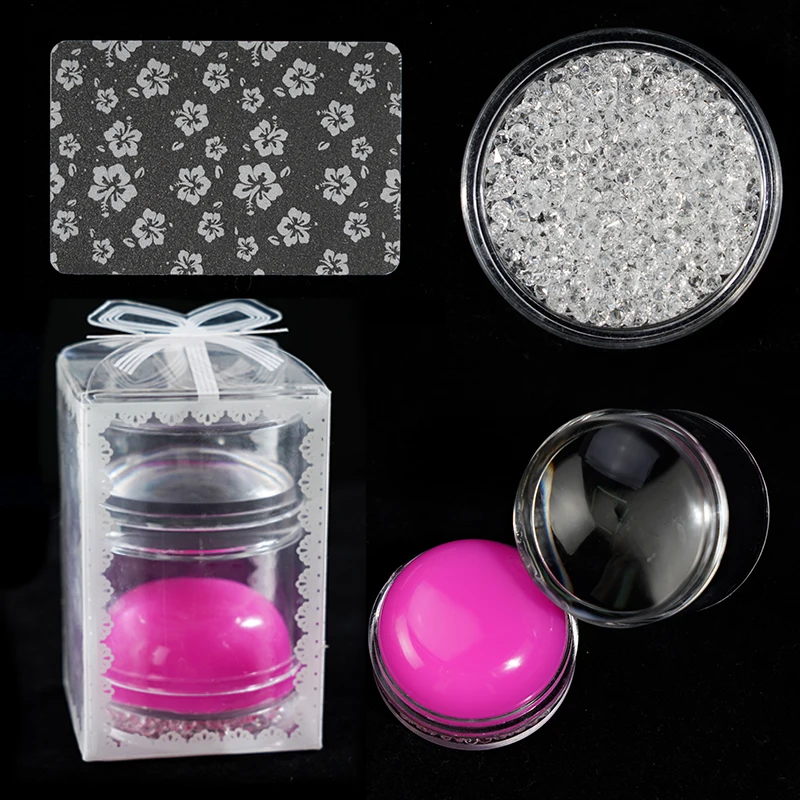 1 Набор пластина для стемпинга дизайна ногтей двухсторонний слой Желейный