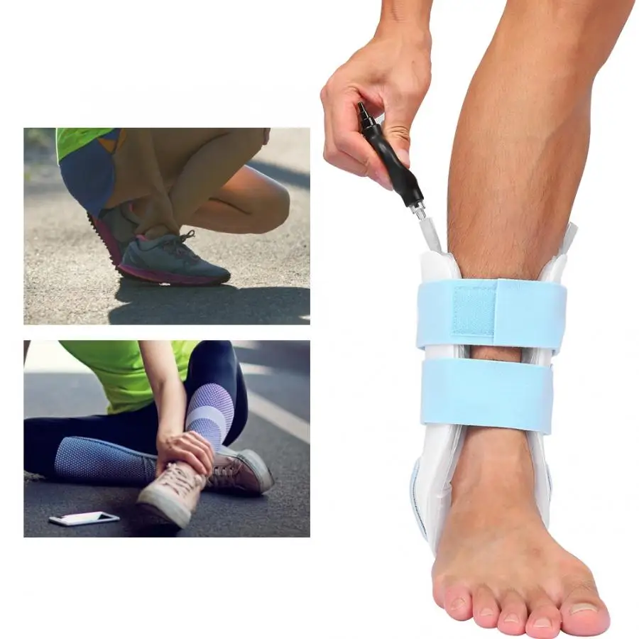 Регулируемый фиксатор для лодыжки Sprain восстановление поддержки охлаждения защита щиколотки стабилизатор с надувными гассами