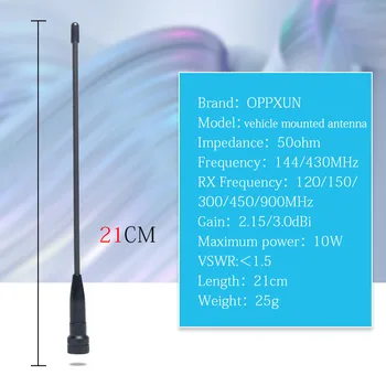 2021 Hot OPPXUN 669C SMA-male Flexible VHF/UHF Dual Band Two Way Portable HF Radio Antenna For Baofeng Yaesu UV-3R,UV-100,UV-200