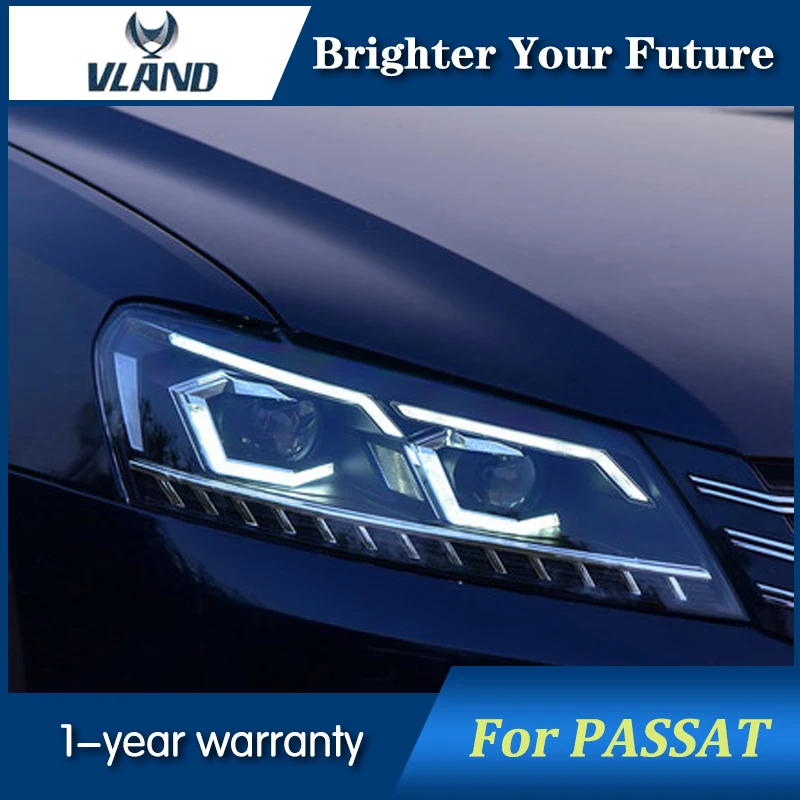 Автомобильная фара VLAND для VW Passat B7 US Verson 2012-2016 DRL динамический сигнал поворота Hid