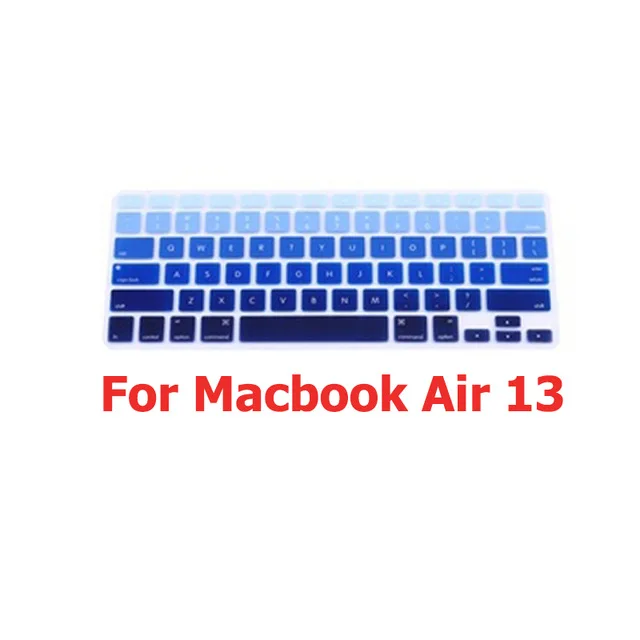 keyboard aufkleber Наклейки на клавиатуру для Macbook 13 15 Air13 протектор Teclado силиконовые английские буквы градиентная Защита клавиатуры клавир - Цвет: keyboard aufkleber