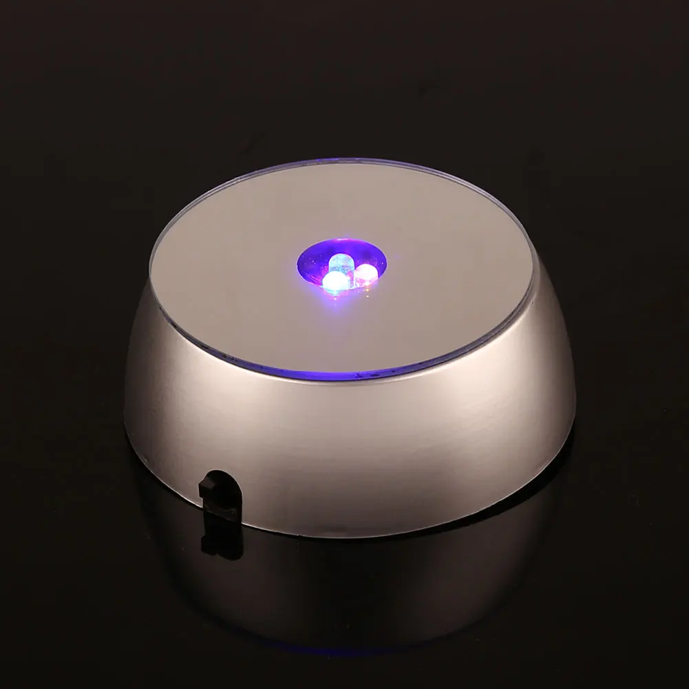 3LED Lamp Stand Base Plastic Crystal Lamp Base Holder Random Color Bulbs