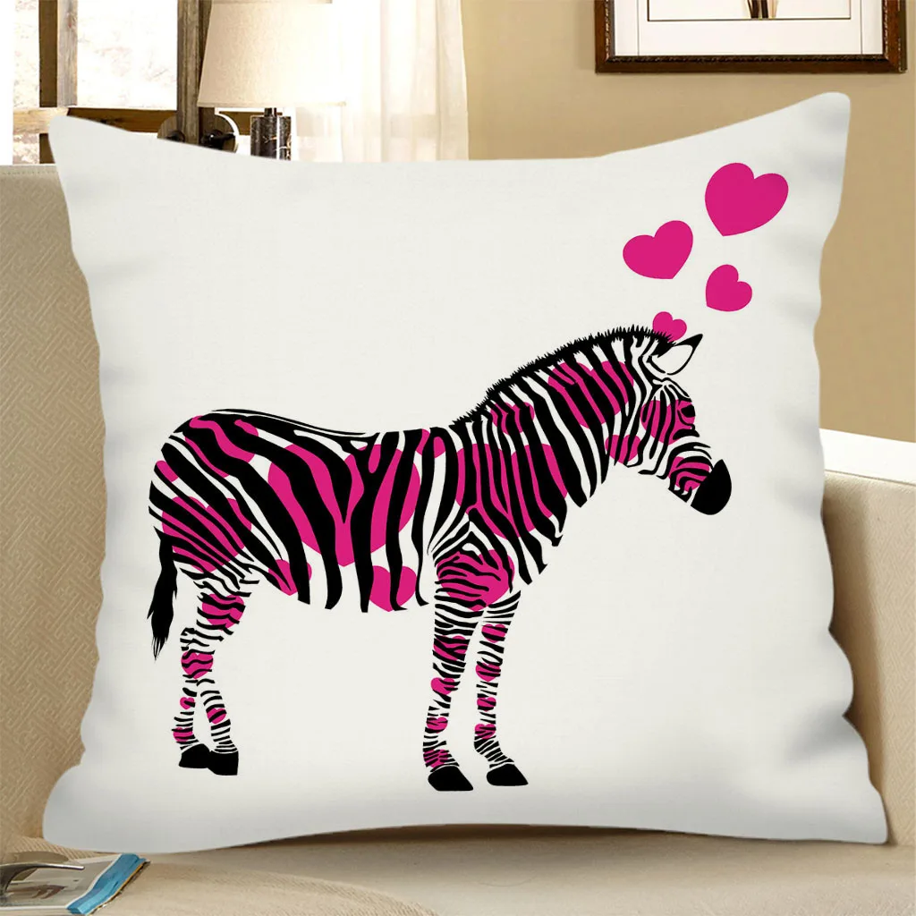 The Pattern Style Is As You Can See, Double-sided Printed Velvet Linen 45cm* 45cm Boutique Pillowcase Can Be Machine Washed