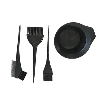 

4-piece Baking Brush Set Hair Dyeing Tools Supplies Baking Bowl Comb Set Dyeing Brush Color Mixing Bowl