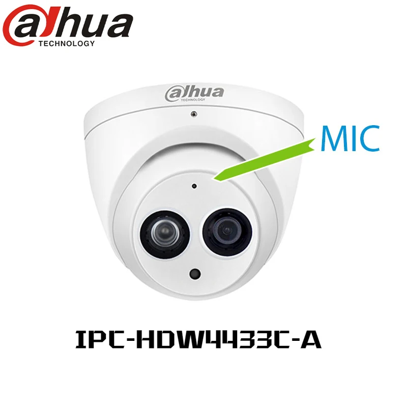 Dahua 4MP POE IP камера H.265 Многоязычная IPC HDW4433C A ночного видения купольная IR 50M WDR
