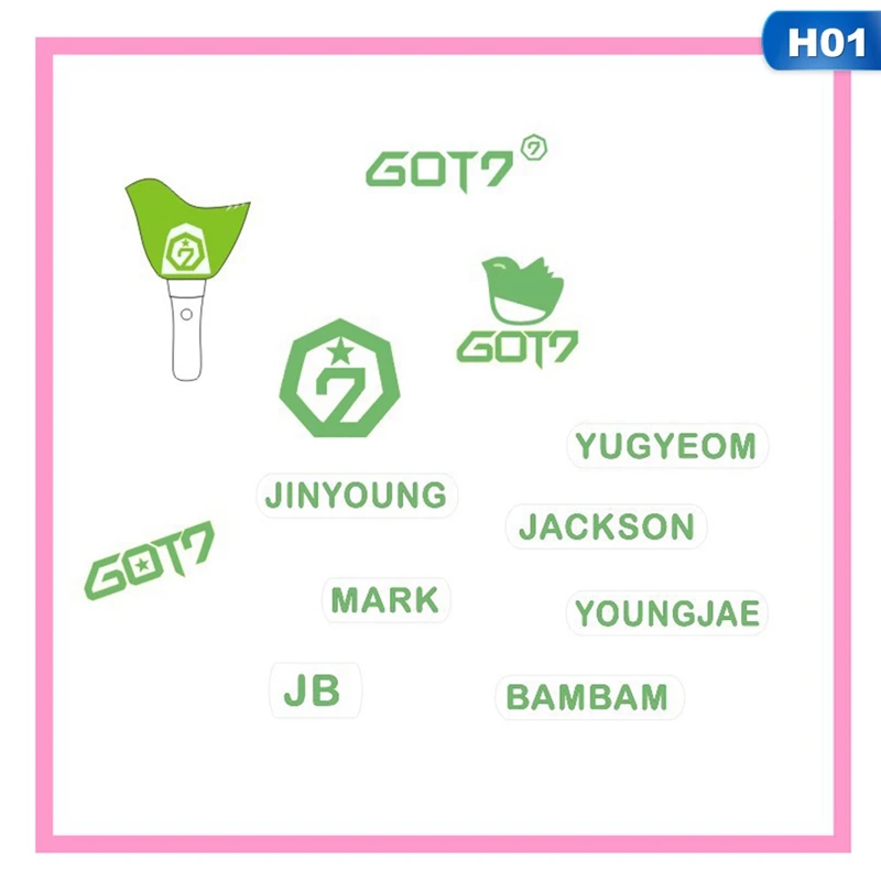 OSS6072H01 EXO TWICE BLACKPINK SEVENTEEN GOT7 TXT List ручная учетная запись Наклейка декоративная наклейка DIY Дневник наклейка - Цвет: OSS6072H01