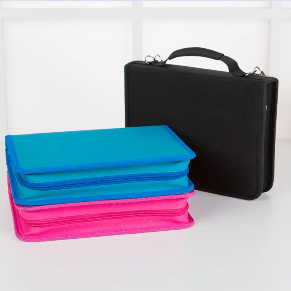 Черный чехол для карандаша с большими 150 отверстиями мальчиков и девочек