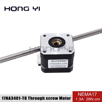 

NEMA17 17HA3401-T8*8 400MM 4-lead stepper motor Penetration through-screw stepper motor 1.3A 28N.CM 3D printer accessories