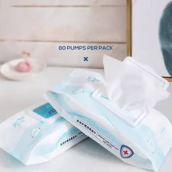 

80Pcs/Bag 75% Alcohol Wipes / Disposable Wipes Hospital Alcohol Disinfection Piece Portable Alcohol Pads Home Cleaning Paper