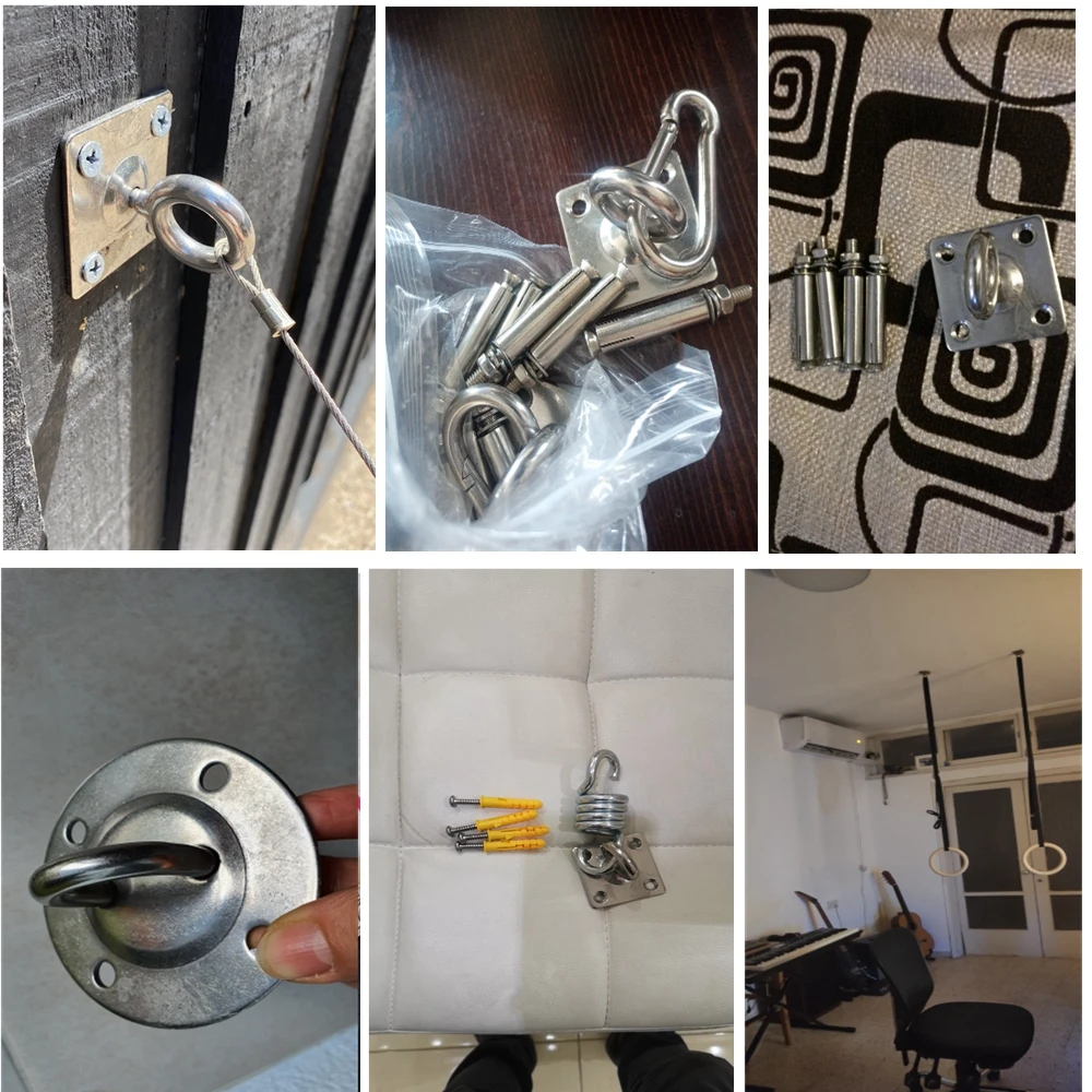 304 Stainless Steel Suspension Bracket Hammock Mount Ceiling Hook Anchor Hanger For Gym Training Aerial Yoga Sex Swing Hanging