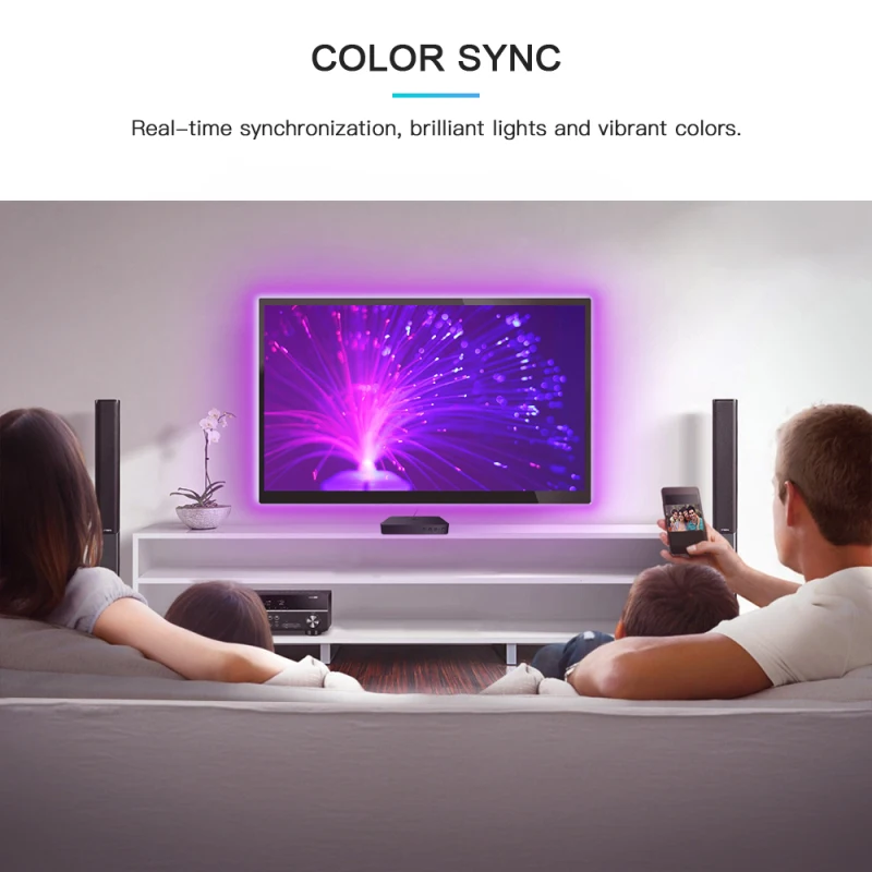 Gledopto HDMI SYNC Box Kit RGB TV Background Strip