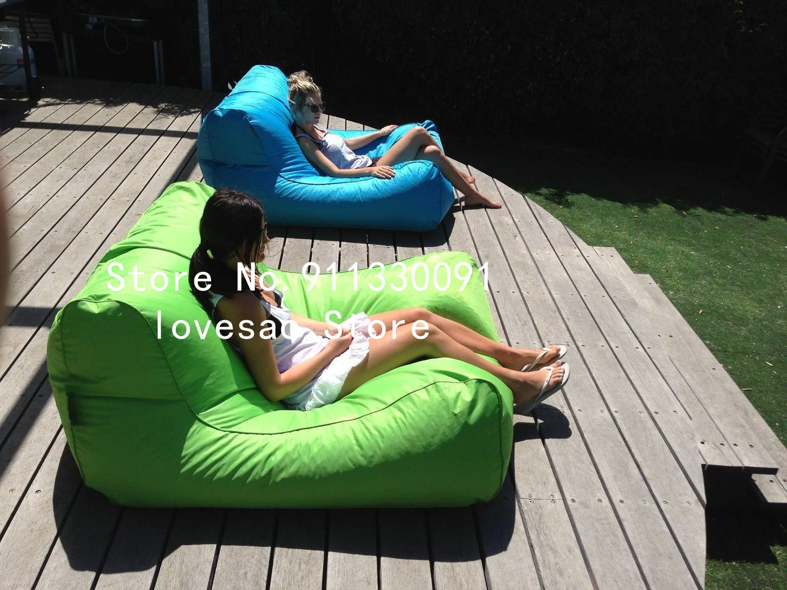 blue color floating bean bag sofa chair, high quality waterproof beanbag relax chair on water, fun happy lake pool floats