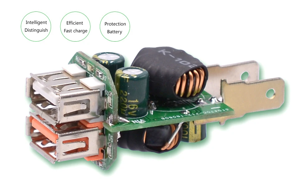 Двойная функция быстрой зарядки USB розетка водонепроницаемая розетка 5 V/3.4A для 12-24V автомобиля лодки морского мотоцикла