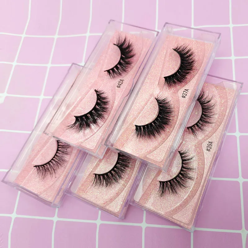 SDSP 1 Pair Makeup Tools False Eyelashes Dramatic Mink Lashes Fluffy Lashes Natural Volume Eyelashes Wispy 5