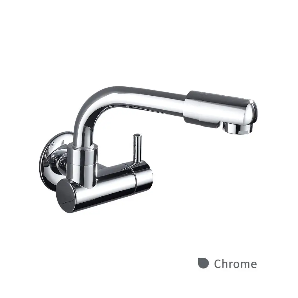 Chrome SOGANRE, вращающийся на 360 градусов, черный настенный смеситель для холодной воды, Твердый латунный Смеситель для кухни, раковины, кран, Швабра для бассейна, краны для воды - Цвет: Chrome