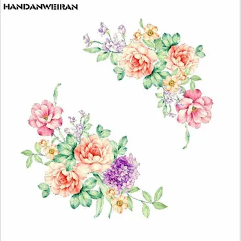 

1PCS Peony Flower Wall Sticker Vinyl Living Room TV Mural Toilet Sticker Refrigerator Sticker Home Decoration 20 * 30CM