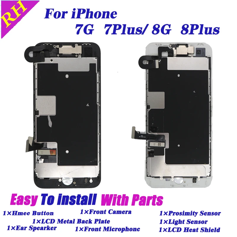 AAA+ lcd для iPhone 7 7Plus iPhone 8 8Plus lcd полная сборка в комплекте с 3D сенсорным экраном Замена дисплея