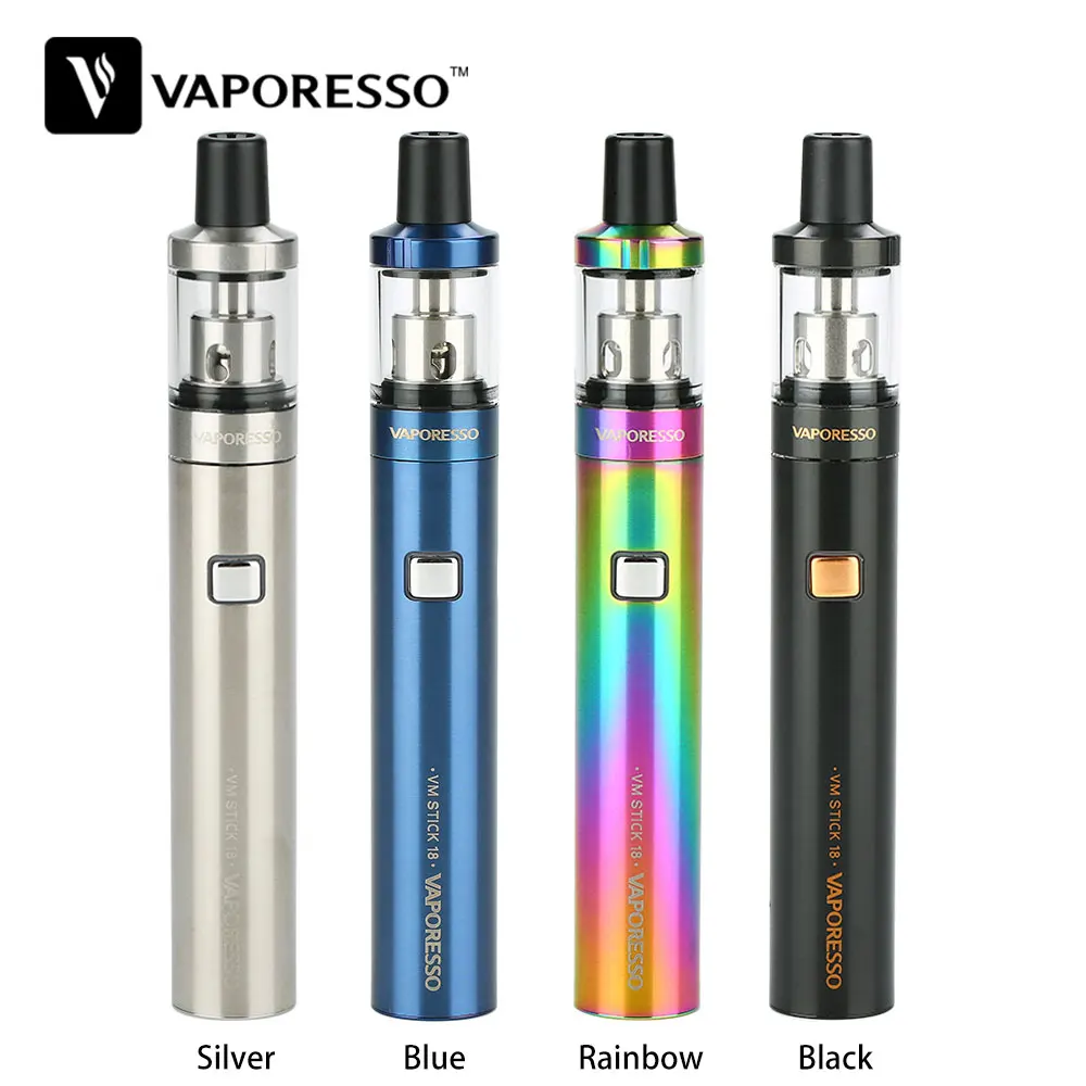 Новый Vaporesso VM STICK 18 Starter Kit 1200 мАч с раздельным 2 мл VM Tank 18 & EUC CCELL катушки/EUC катушки Clapton E-cig Vape Kit