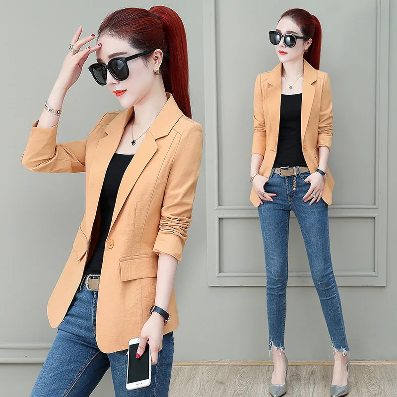 

Suit Jacket Women's Korean-style Loose-Fit Slimming Tops 2019 Spring And Autumn New Style Fashion Casual Suit Versatile