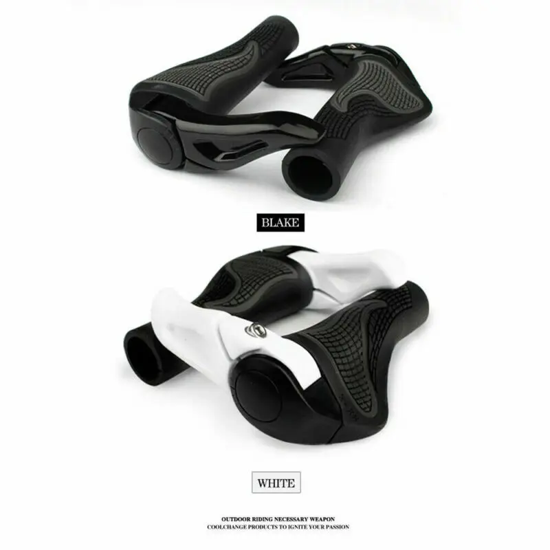 1 Pair MTB Bike Handlebar Grips Aluminum Bar Ends Anti-Slip Double Lock-on Bar Cycling Mountain Bicycle Handlebar Handle Cover