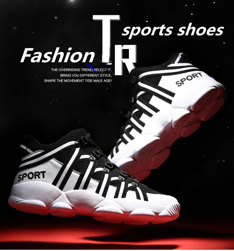 Autumn Winter Men Shoes Casual Trendy Thick Bottom Sneakers Strapped Non-slip Luxury Breathable Leather Sports Shoes 2021 New