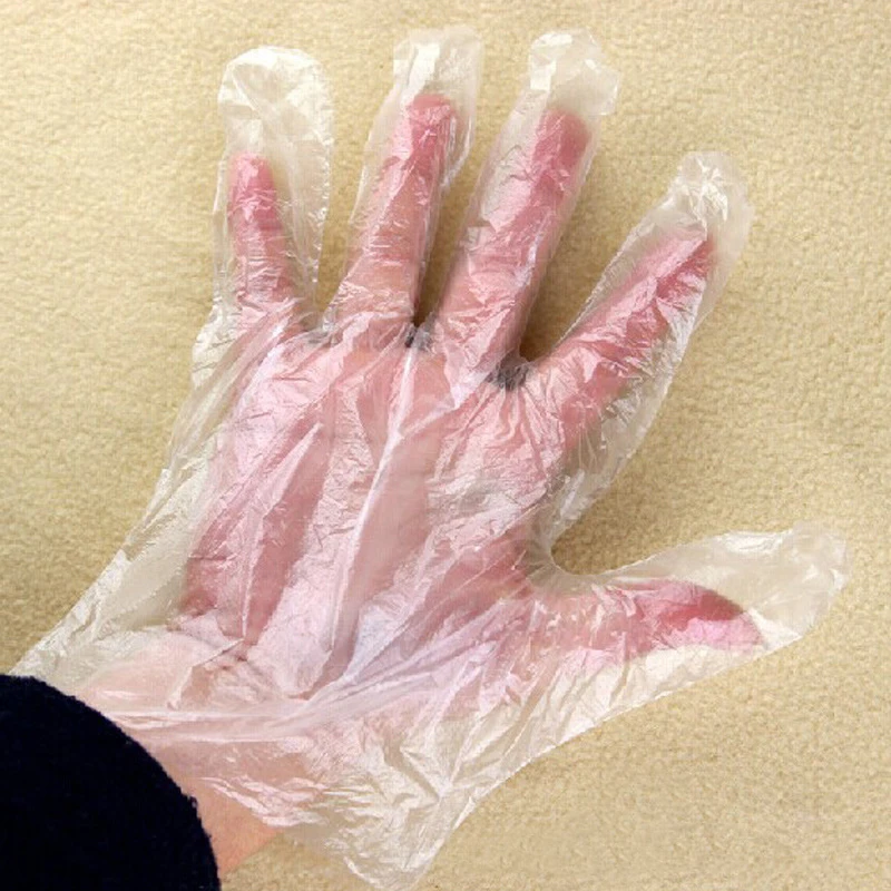 

100 Pcs/Set Eco-friendly Disposable Gloves Plastic Gloves For Food/Cleaning/Cooking One-off Kitchen Accessories