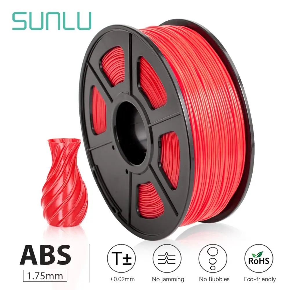 

SUNLU ABS 3D Printer Filament 1.75mm Extruded Children Scibble 3D Pen Tools ABS Filament For Printer 1KG/2.2LBS With Spool