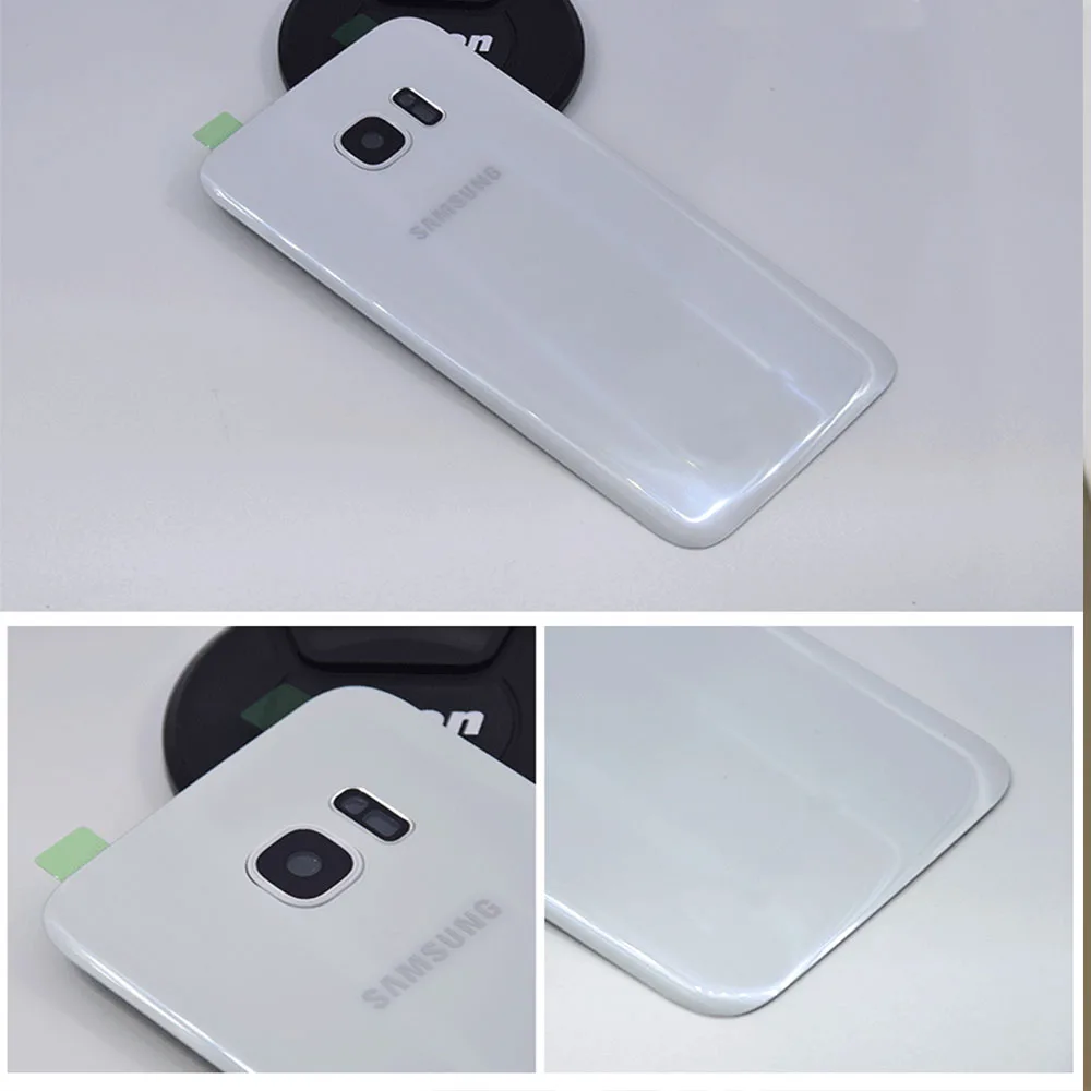 Чехол для SAMSUNG Galaxy S7 G930F/S7 EDGE G935F с задней стеклянной батареей, чехол для задней двери с объективом для камеры