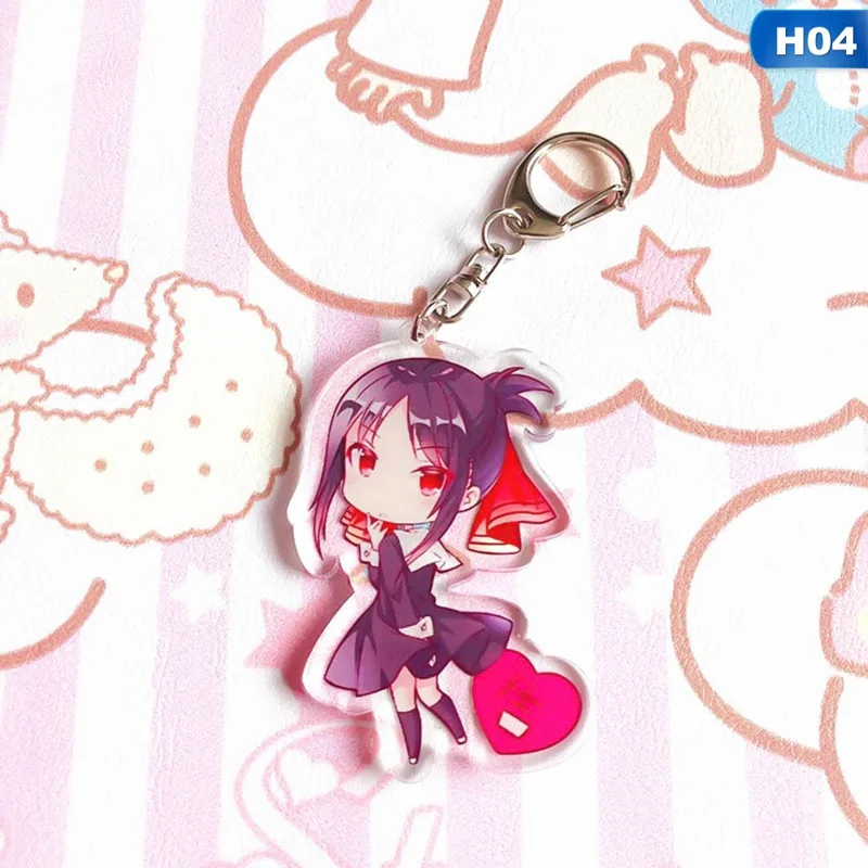 Аниме-брелок для ключей Kaguya-sama: Love Is War брелок Fujiwara Chika Shinomiya Kaguya - Цвет: KEY4563H04