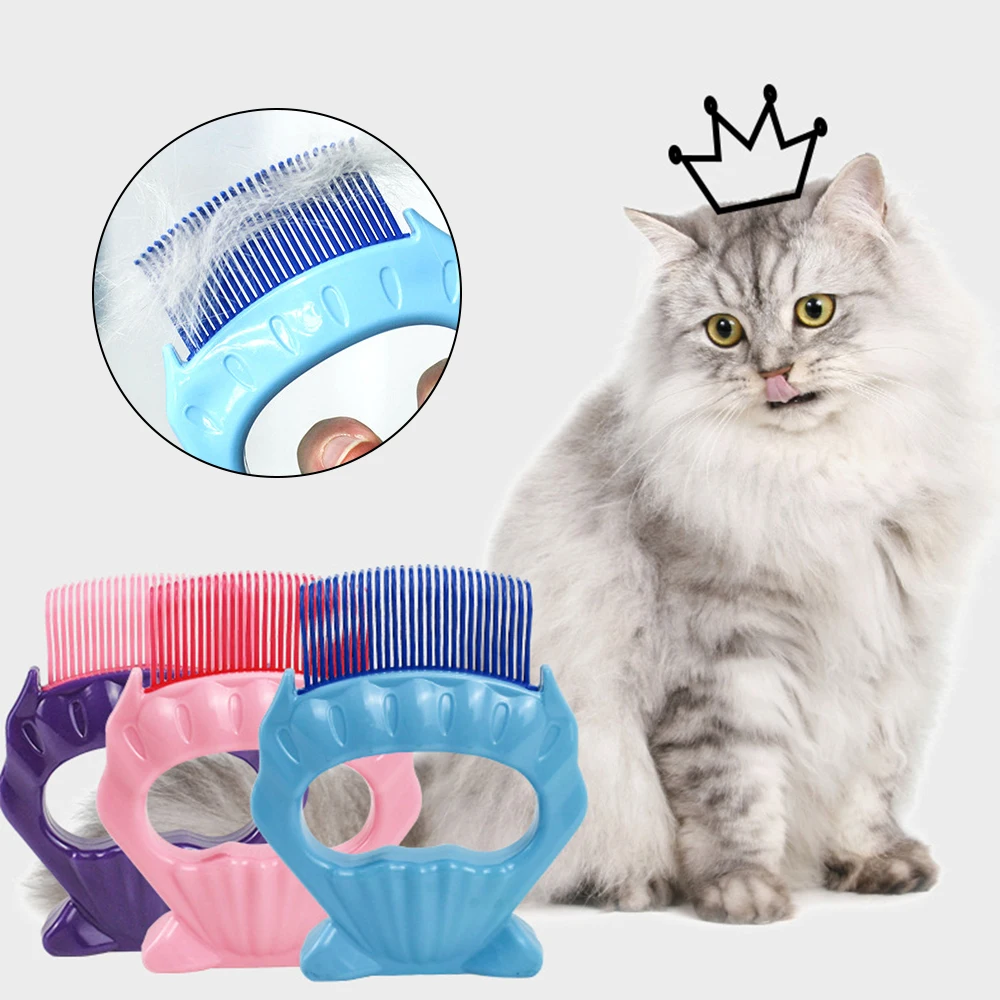 Pet гребень в форме ракушки кошки расческа для Собаки Уход ABS очищающие инструменты триммер для волос 3