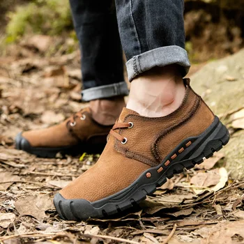 

men sport outdoor shoes genuine leather breathable walking shoes camping walking boots walking sneakers trekking shoes zapatilla