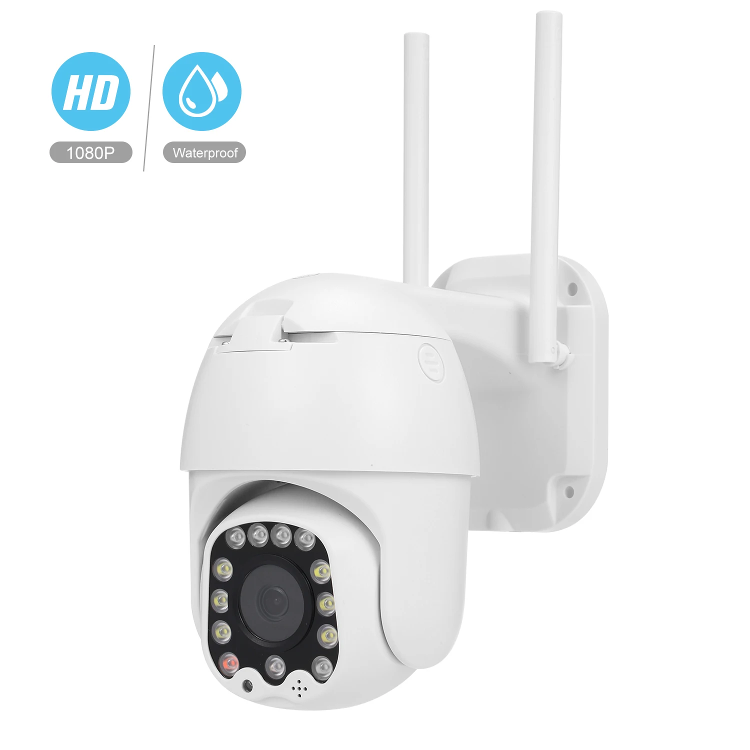 WiFi умная камера 1080p HD, скоростная купольная камера IP66, крытая, уличная, CCTV камера безопасности, встроенный динамик для домашнего наблюдения