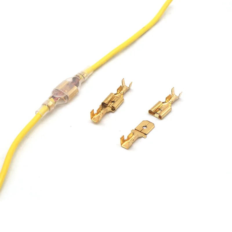 200 шт./100 шт. мужские/женские зажимы для проводов электрические клеммы изоляционная втулка провода обмотка разъем для 22-16 AWG 0.5mm2-1.5mm2