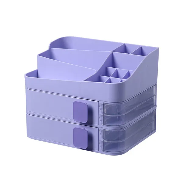 Makeup Organizer K MSJO органайзер для макияжа ящик для хранения пластиковый ящик для рабочего стола/ванной комнаты/офиса макияж кисти ювелирные изделия Организация хранения коробки - Цвет: Makeup Organizer K