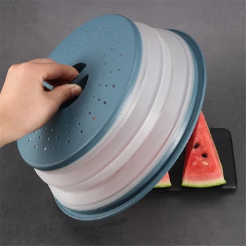 

Collapsible Microwave Cover Foldable Oil Splash-proof Cover Heating Covers Steam Vents Fresh Keeping Covers Kitchen Accessories
