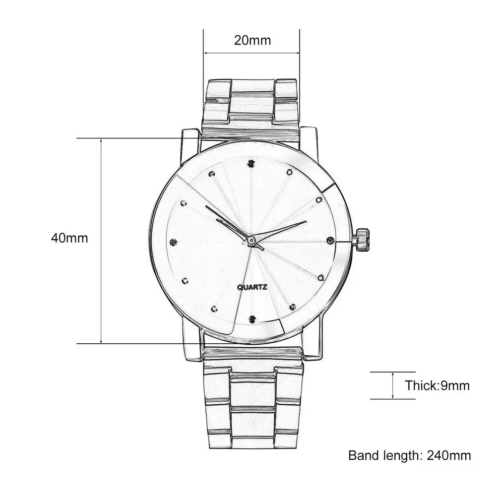 Drop Shipping Men Stainless Steel Quartz Watch Round Dial Simple Watch Business Sports Wrist Watch reloj mujer relogio feminino