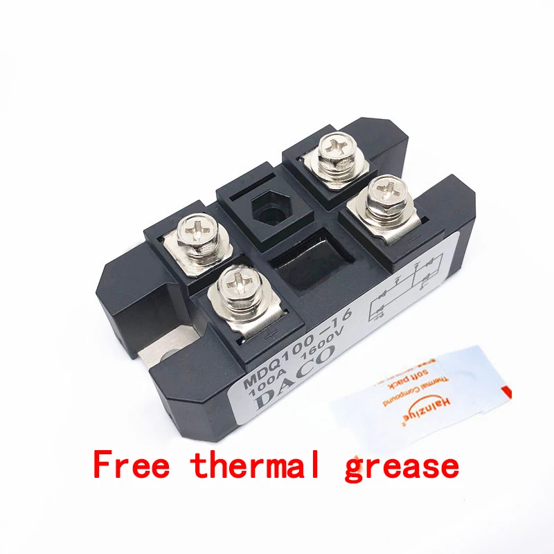 

1PCS/LOT Single-phase rectifier bridge MDQ100A MDQ100A1600V MDQ100-16 charger rectifier module 220V