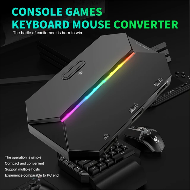 Adaptateur de clavier et souris RGB pour manette de jeu, pour PS4, PS5,  Xbox One, nintendo Switch, émulateur, prise de vue, jeux FPS - AliExpress