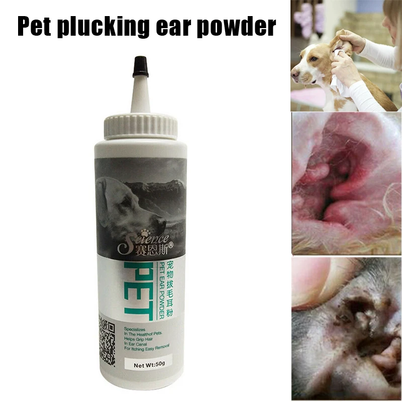 

Newly Pet Ear Powder Health Care Easy to Remove Ear Hair Cleaning for Dogs Cats TE889