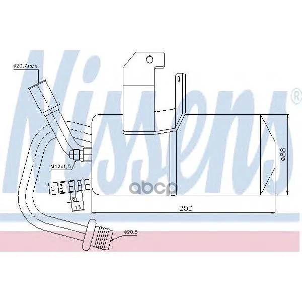 Осушитель Кондиционера Ford Fusion 1.4-1.6 02- Nissens 95317 Nissens арт. 95317