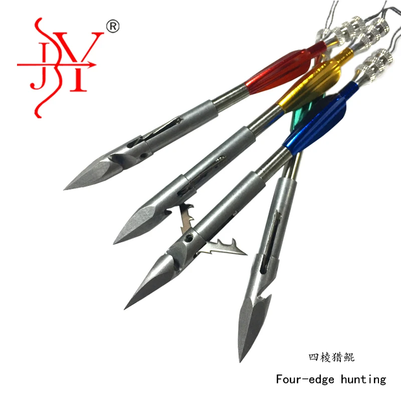 

6pcs Stainless Steel Bow Fishing Slingshot Catapult Dart Broadheads Arrowheads Hunting Shooting Tips Fishing tool