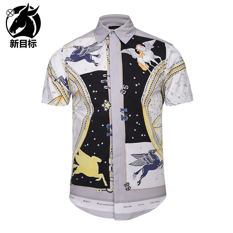 AliExpress мужская одежда 2019 летняя одежда новая стильная креативная рубашка с 3D-принтом Pegasus модная уличная популярно среди молодежи брендовая