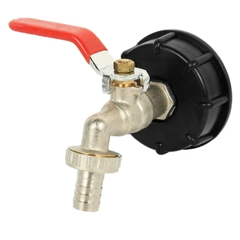 

IBC Tank Tap Adapter 1/2 inch Thread Connector Replacement Valve Fitting Parts Brass Garden Tap (Red)