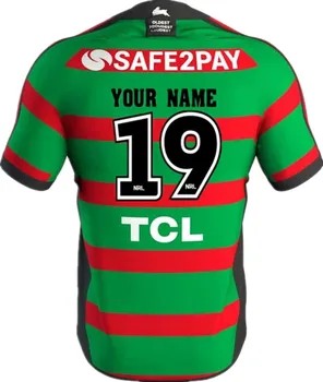 

2020 SOUTH SYDNEY RABBITOHS HOME RUGBY JERSEY Size: S-5XL Print custom name number The quality is perfect. Free Delivery