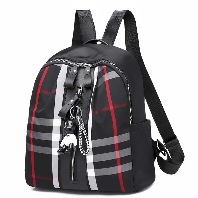 Женский Повседневный рюкзак оптом стиль Модный корейский стиль нейлоновый узор Простой Рюкзак Дорожная сумка женская сумка