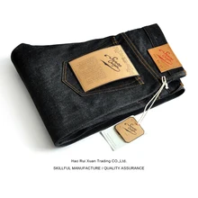 Molho de origem 915-pi calças de brim masculinas de grife para homens atarraxamento ajuste selvedge denim crus jeans botão fly artesanal vintage