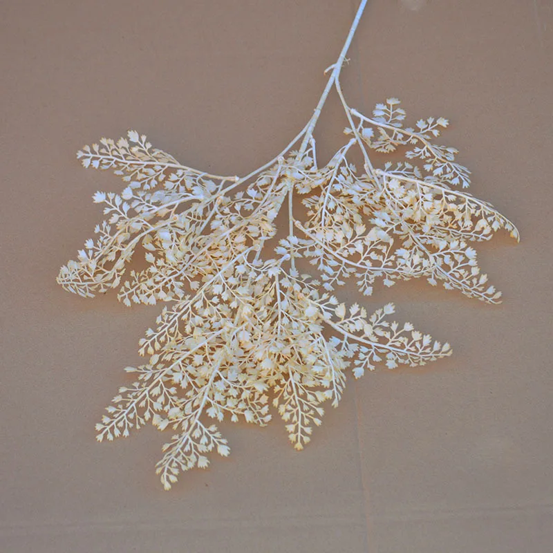 JAROWN Champagne Wedding DIY Flower Material Artificial Plant Leaves Maple Leaf Eucalyptus Fern Grass Home Decoration (9)