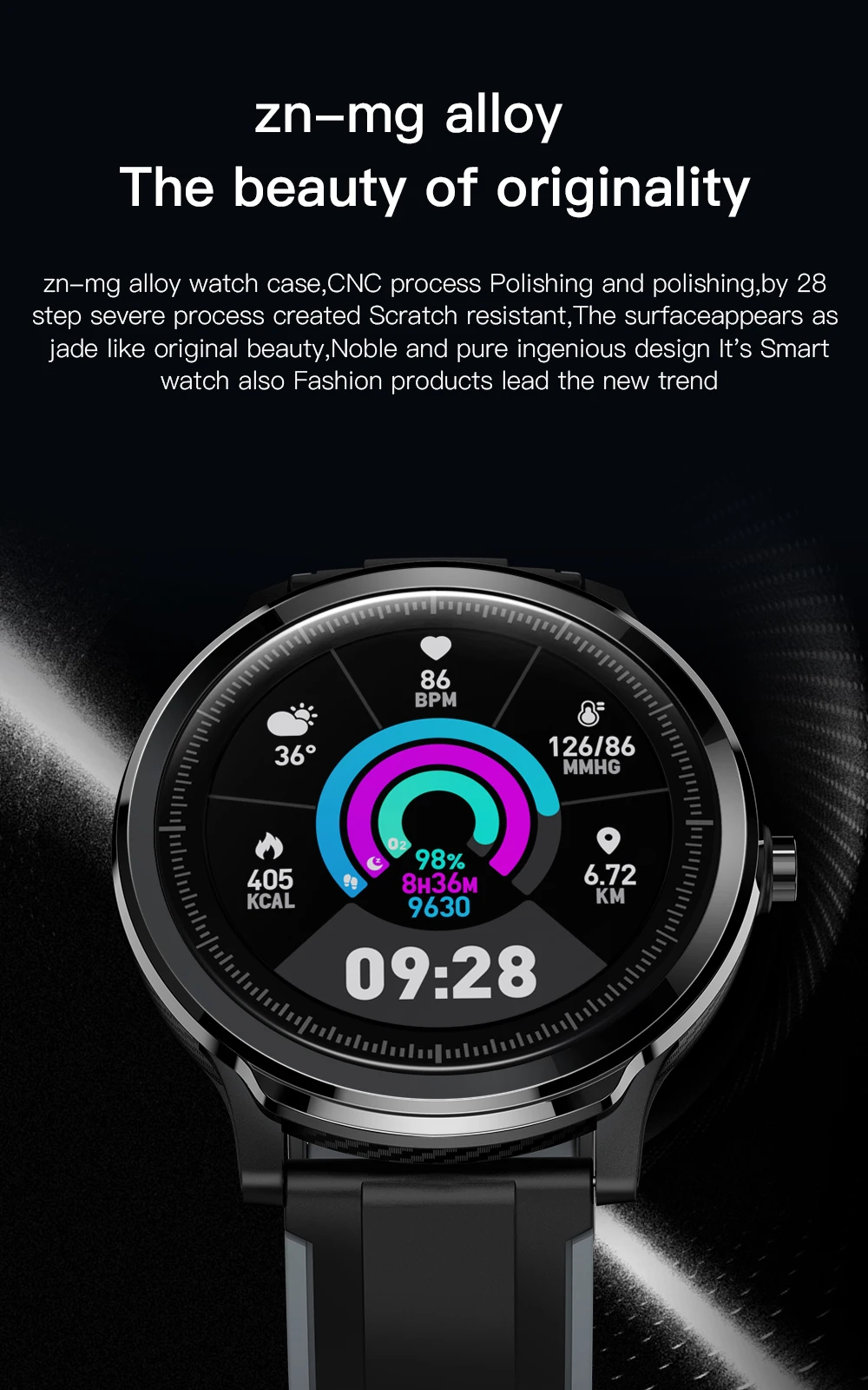 Torntisc SN80 Смарт-часы для мужчин полный сенсорный круглый экран крови кислород спортивные Смарт-часы gps трекер IP68 Водонепроницаемый для Android IOS